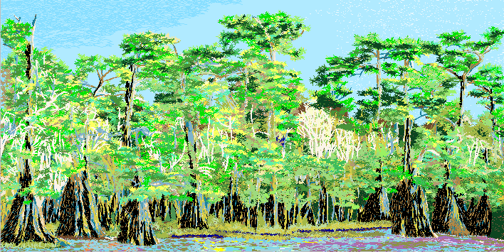 热带雨林绣花图案