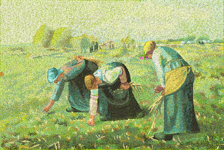 田园风光刺绣画图案