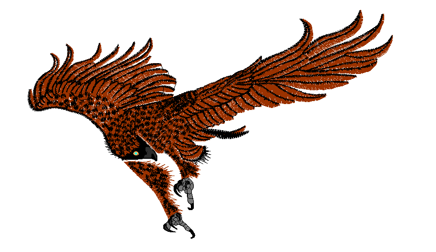 雄鹰展翅绣花图片